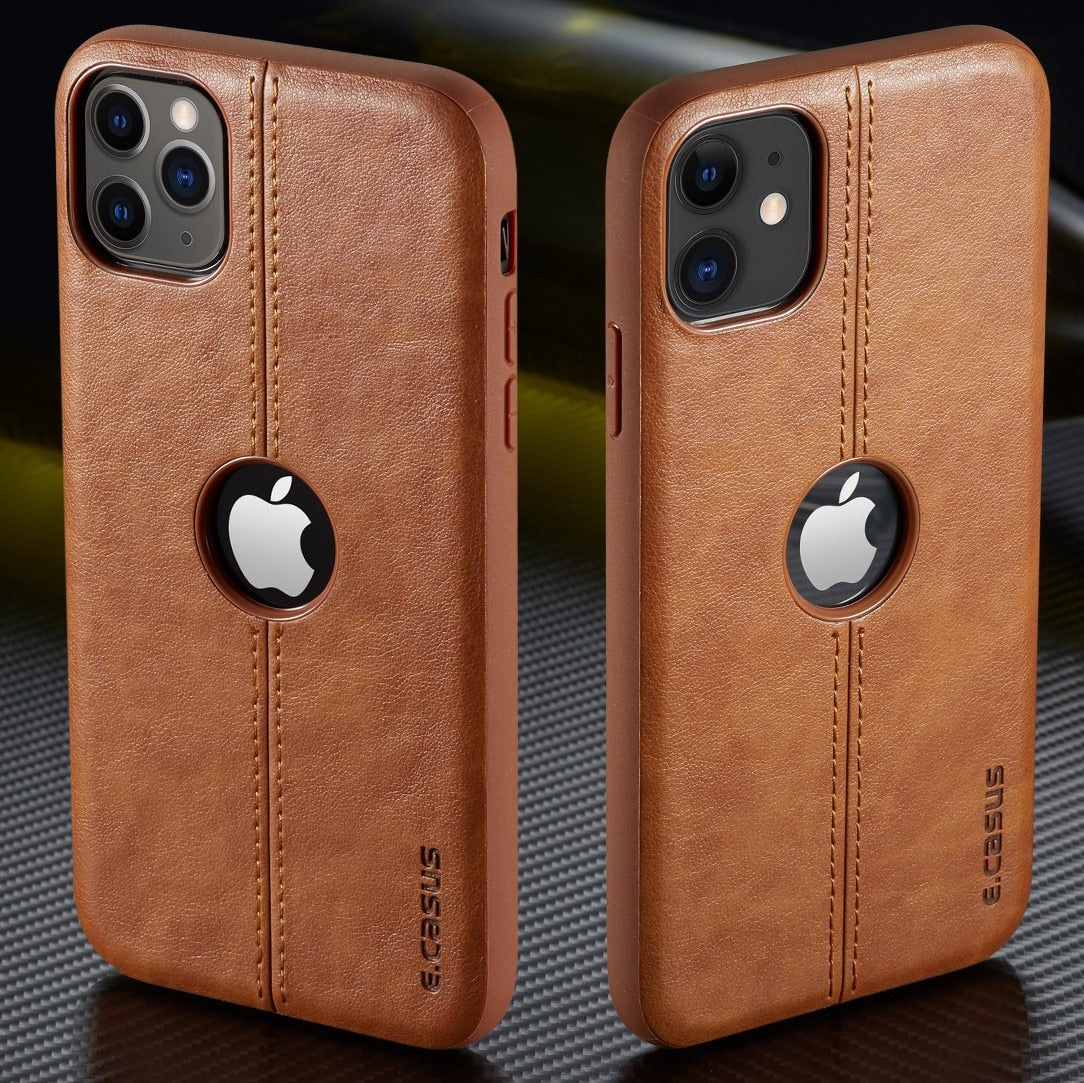 For iPhone 11 11 Pro 12 Pro Max Case New SLIM Luxury Leather Back Case Cover For iPhone XS MAX XR 8 7 6S 6 Plus Shockproof Case freeshipping - Best iPhone Cases Accessories