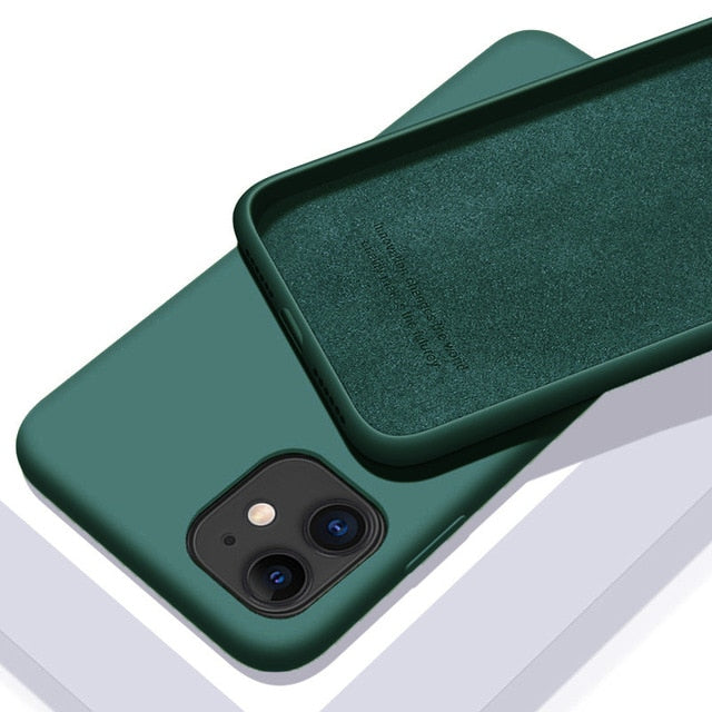 For iPhone 7 6 6S 8 Plus Case Luxury Original Liquid Silicone Soft Cover For iPhone 11 12 Pro X XR XS Max Shockproof Phone Case freeshipping - Best iPhone Cases Accessories