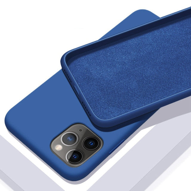 For iPhone 7 6 6S 8 Plus Case Luxury Original Liquid Silicone Soft Cover For iPhone 11 12 Pro X XR XS Max Shockproof Phone Case freeshipping - Best iPhone Cases Accessories