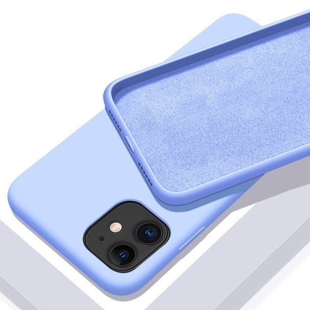 For iPhone 7 6 6S 8 Plus Case Luxury Original Liquid Silicone Soft Cover For iPhone 11 12 Pro X XR XS Max Shockproof Phone Case freeshipping - Best iPhone Cases Accessories