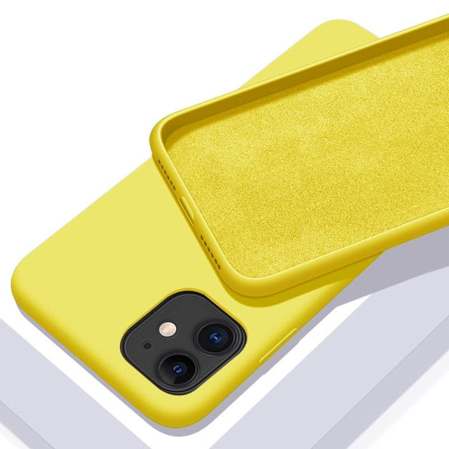 For iPhone 7 6 6S 8 Plus Case Luxury Original Liquid Silicone Soft Cover For iPhone 11 12 Pro X XR XS Max Shockproof Phone Case freeshipping - Best iPhone Cases Accessories