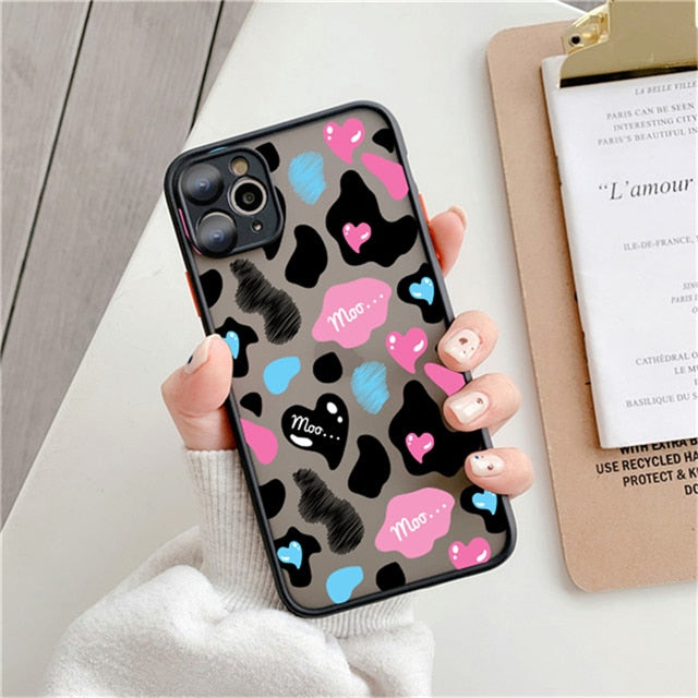 Fashion Leopard Pattern Matte Case For iPhone 12 11 Pro Max 7 8 Plus XS Max XR X 13 12 Mini SE 2020 Transparent Shockproof Cover freeshipping - Best iPhone Cases Accessories