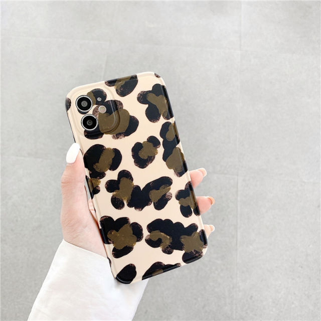 Leopard Print Phone Case For iPhone 12 11 Pro Max XR X XS Max 7 8 Plus Camera Protection Back Cover For iPhone 11 12 Mini 12 Pro freeshipping - Best iPhone Cases Accessories