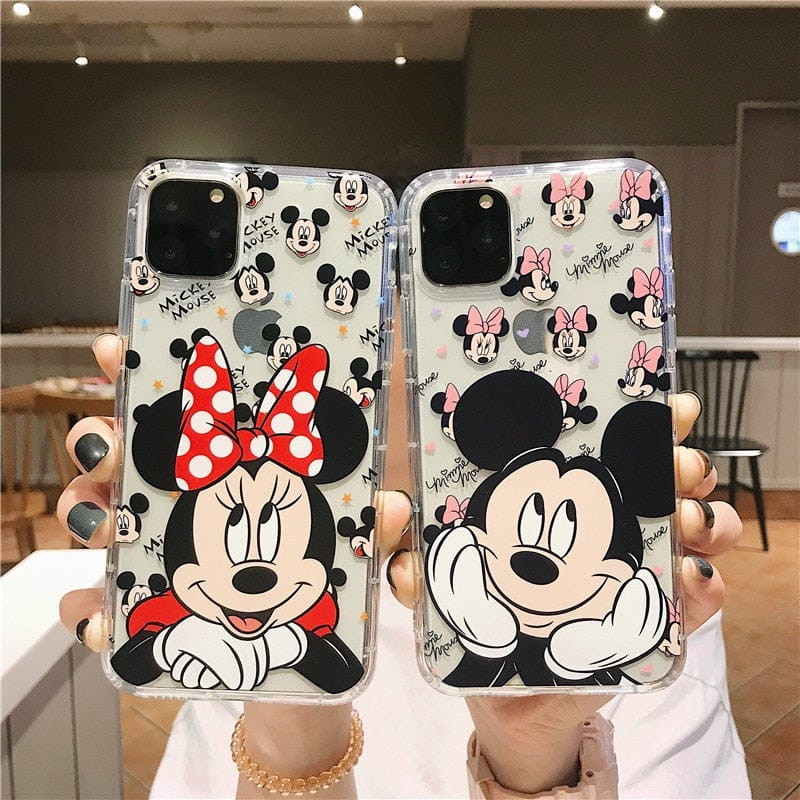 Cute Cartoon Disney Mickey Minne Silicone Case For iPhone 12 11 Pro Max Mini X XR XS Max 7 8 6s Plus SE Shockproof Soft Cover freeshipping - Best iPhone Cases Accessories