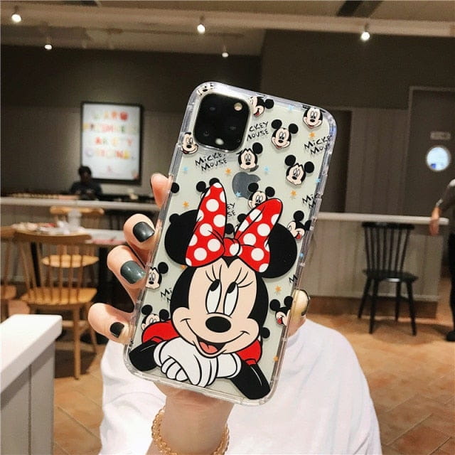 Cute Cartoon Disney Mickey Minne Silicone Case For iPhone 12 11 Pro Max Mini X XR XS Max 7 8 6s Plus SE Shockproof Soft Cover freeshipping - Best iPhone Cases Accessories