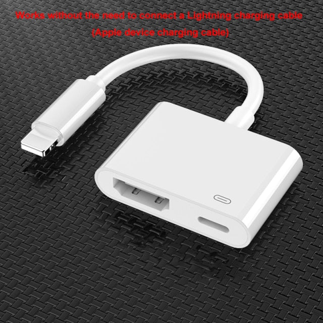Lightning To HDMI-Compatible 2 Ports Splitter Cable Converter 1080P Digital AV Adapter Accessories for iPhone iPad To TV freeshipping - Best iPhone Cases Accessories