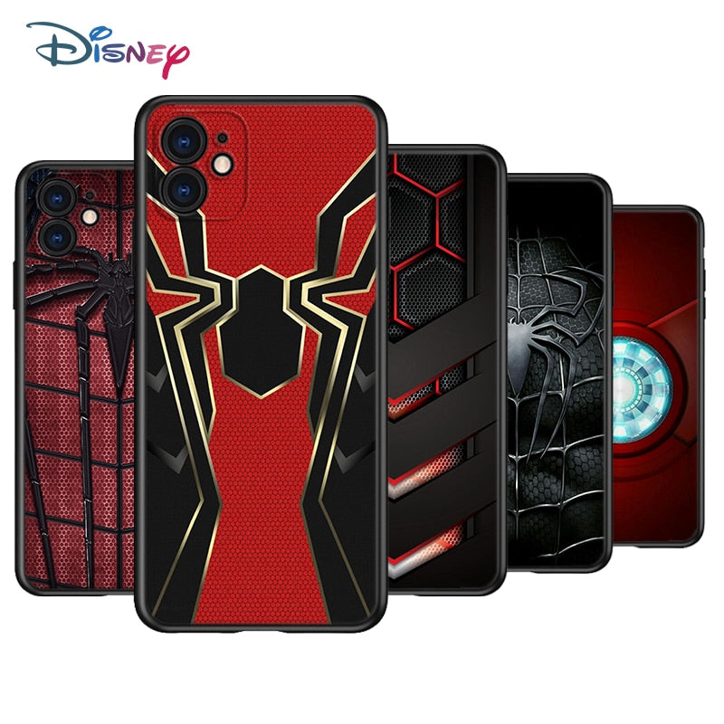 Iron Spider Man Infinity War Silicone Black Cover For Apple IPhone 12 Mini 11 Pro XS MAX XR X 8 7 6S 6 Plus 5S SE Phone Case freeshipping - Best iPhone Cases Accessories