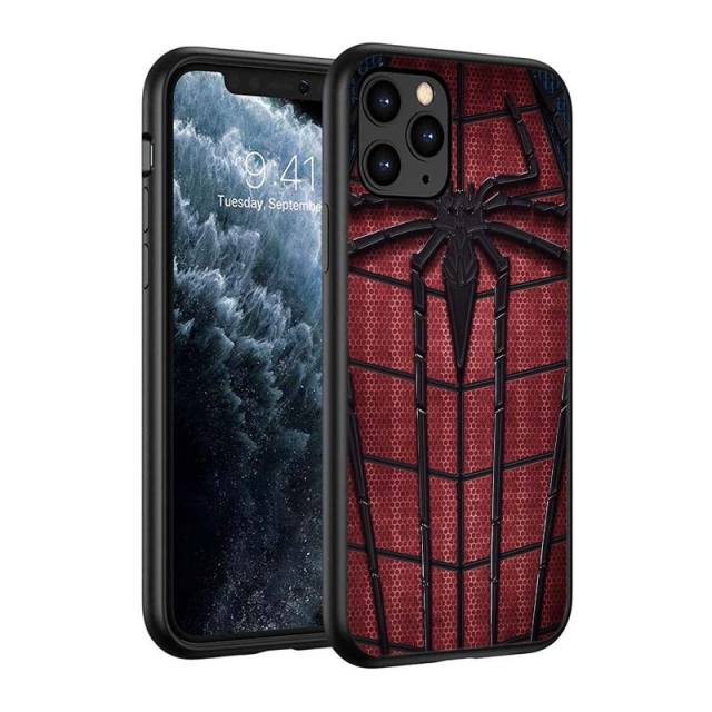 Iron Spider Man Infinity War Silicone Black Cover For Apple IPhone 12 Mini 11 Pro XS MAX XR X 8 7 6S 6 Plus 5S SE Phone Case freeshipping - Best iPhone Cases Accessories