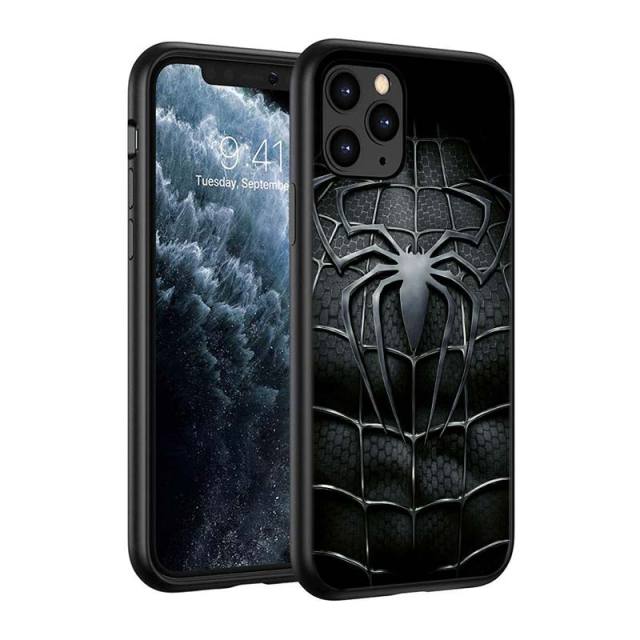 Iron Spider Man Infinity War Silicone Black Cover For Apple IPhone 12 Mini 11 Pro XS MAX XR X 8 7 6S 6 Plus 5S SE Phone Case freeshipping - Best iPhone Cases Accessories