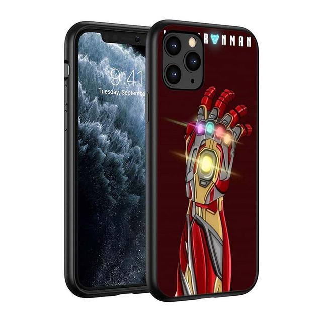 Iron Spider Man Infinity War Silicone Black Cover For Apple IPhone 12 Mini 11 Pro XS MAX XR X 8 7 6S 6 Plus 5S SE Phone Case freeshipping - Best iPhone Cases Accessories
