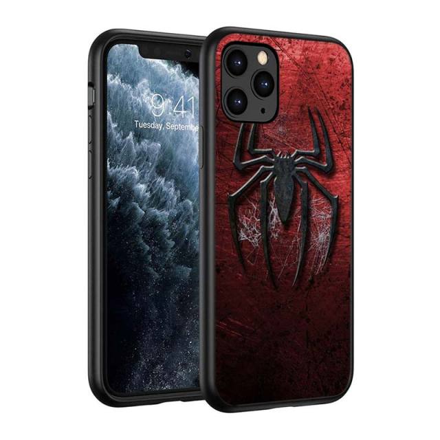 Iron Spider Man Infinity War Silicone Black Cover For Apple IPhone 12 Mini 11 Pro XS MAX XR X 8 7 6S 6 Plus 5S SE Phone Case freeshipping - Best iPhone Cases Accessories