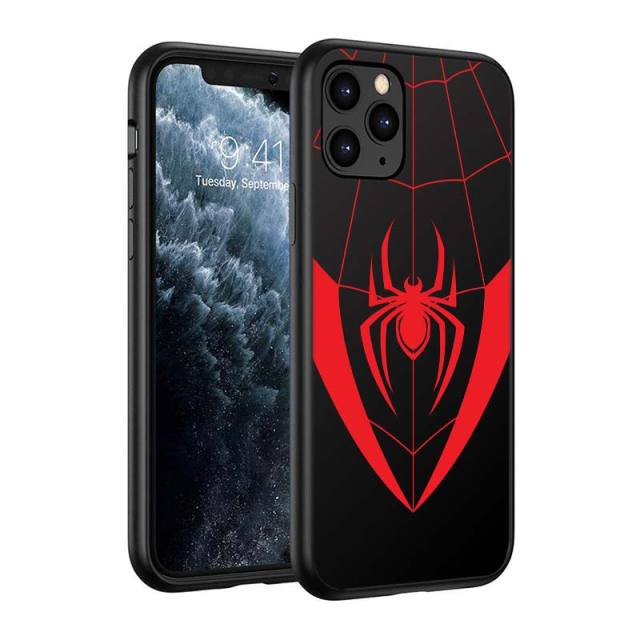 Iron Spider Man Infinity War Silicone Black Cover For Apple IPhone 12 Mini 11 Pro XS MAX XR X 8 7 6S 6 Plus 5S SE Phone Case freeshipping - Best iPhone Cases Accessories