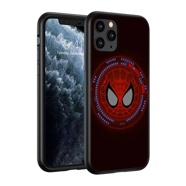 Iron Spider Man Infinity War Silicone Black Cover For Apple IPhone 12 Mini 11 Pro XS MAX XR X 8 7 6S 6 Plus 5S SE Phone Case freeshipping - Best iPhone Cases Accessories