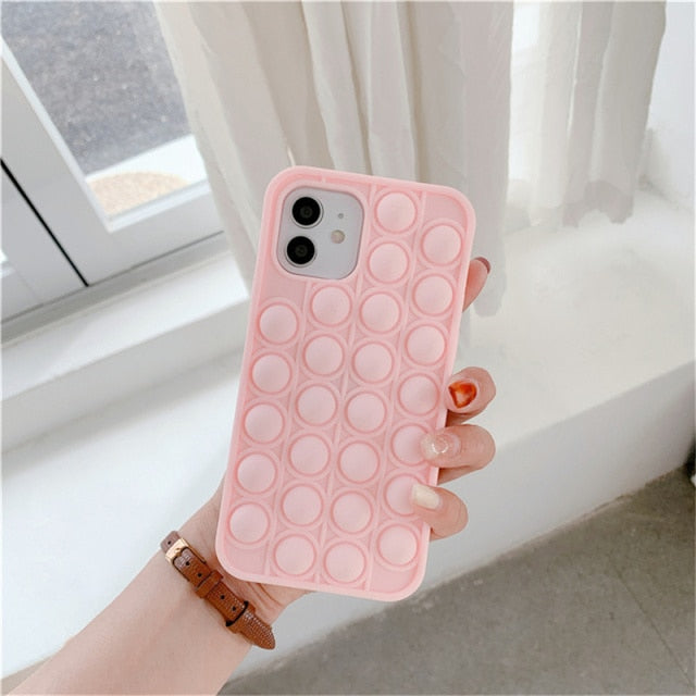 Bubble Push Bear Case Soft Shockproof Back Cover iPhone 12 and below freeshipping - Best iPhone Cases Accessories