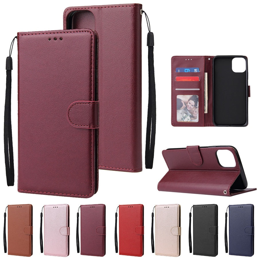 Flip Wallet Case PU Leather Cover With Card Slots For iPhone 13 12 11 Pro Max XS Max XR X 8 7 6 6s Plus 5 5S SE 2020 Case Coque freeshipping - Best iPhone Cases Accessories