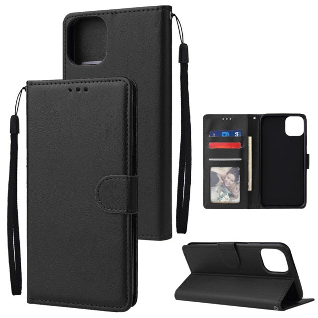 Flip Wallet Case PU Leather Cover With Card Slots For iPhone 13 12 11 Pro Max XS Max XR X 8 7 6 6s Plus 5 5S SE 2020 Case Coque freeshipping - Best iPhone Cases Accessories