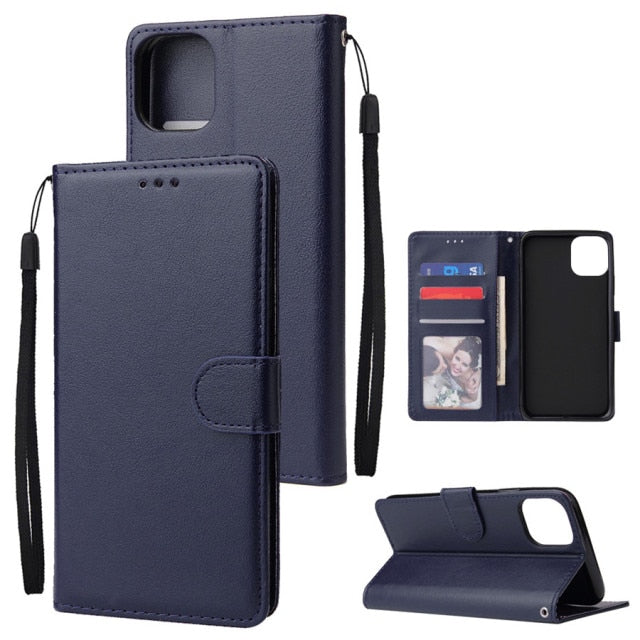 Flip Wallet Case PU Leather Cover With Card Slots For iPhone 13 12 11 Pro Max XS Max XR X 8 7 6 6s Plus 5 5S SE 2020 Case Coque freeshipping - Best iPhone Cases Accessories