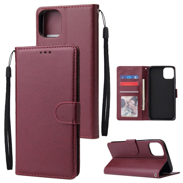 Flip Wallet Case PU Leather Cover With Card Slots For iPhone 13 12 11 Pro Max XS Max XR X 8 7 6 6s Plus 5 5S SE 2020 Case Coque freeshipping - Best iPhone Cases Accessories