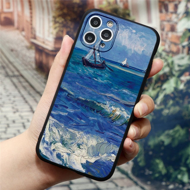 Oil Painting Art 3D Emboss Case For iPhone freeshipping - Best iPhone Cases Accessories