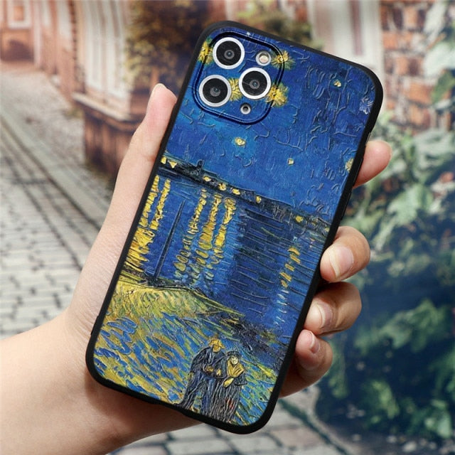 Oil Painting Art 3D Emboss Case For iPhone freeshipping - Best iPhone Cases Accessories