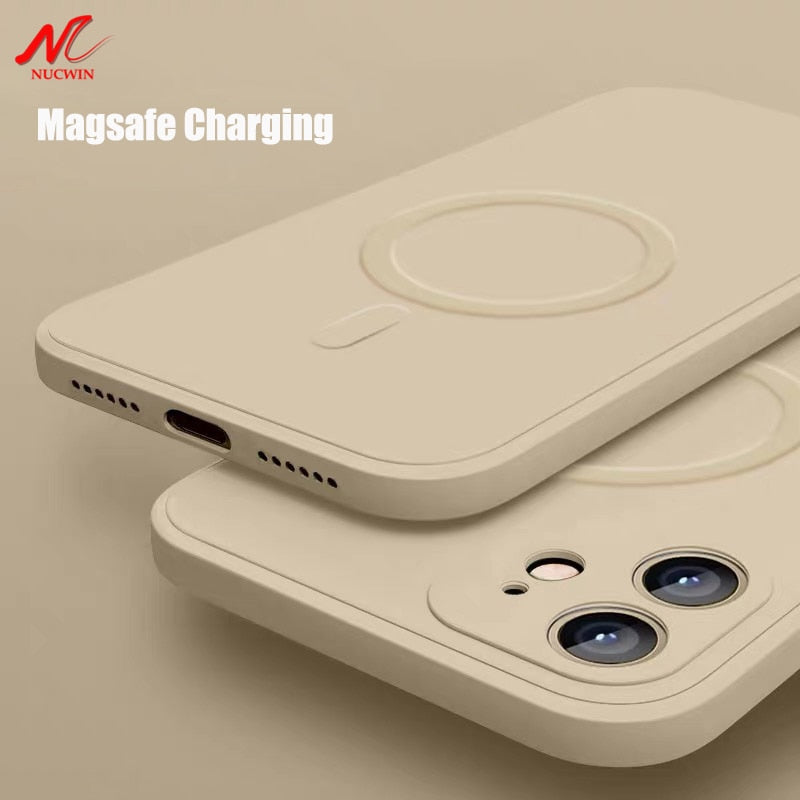 Liquid Silicone Magnetic Case for iPhone 12 Pro Max 11Pro X Xs Xr 7 8 Plus 13 Mini Wireless Charger Magsafing Magnet Back Cover freeshipping - Best iPhone Cases Accessories