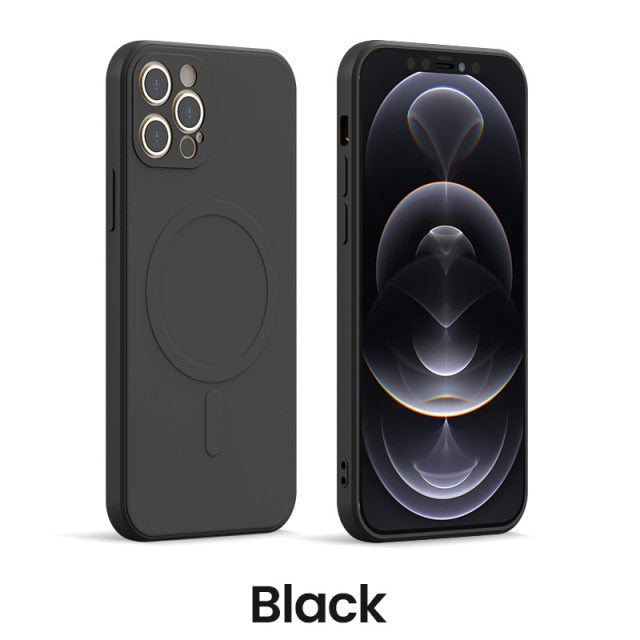 Liquid Silicone Magnetic Case for iPhone 12 Pro Max 11Pro X Xs Xr 7 8 Plus 13 Mini Wireless Charger Magsafing Magnet Back Cover freeshipping - Best iPhone Cases Accessories