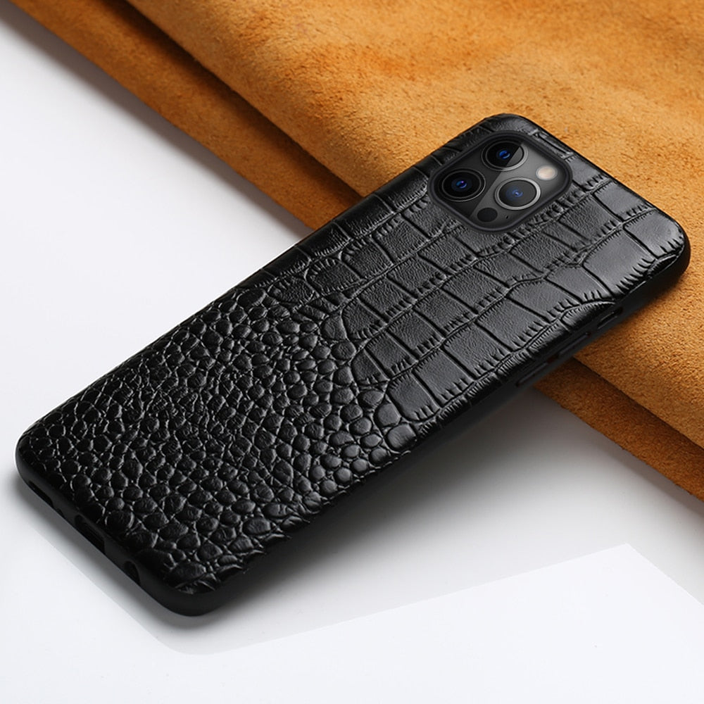 Genuine Leather Case for iPhone 13 Pro Max 12 Mini 11 12 Pro Max X XR XS max 5s 6S 6 7 8 Plus SE 2020 360 Full protective Cover freeshipping - Best iPhone Cases Accessories