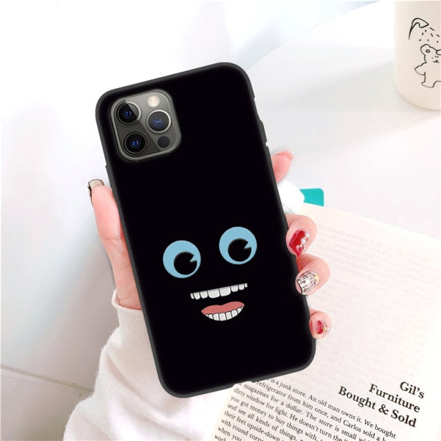Case For iPhone 11 Case Funny Face Phone Case On iPhone 12 Pro Max 13 7 8 Plus XR XS X SE 2020 6S 6 5S iPhone12 Mini Soft Covers freeshipping - Best iPhone Cases Accessories