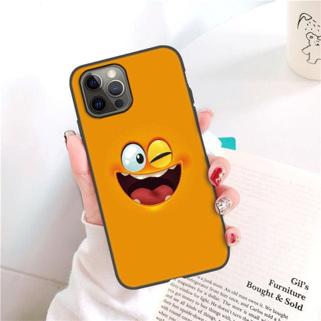 Case For iPhone 11 Case Funny Face Phone Case On iPhone 12 Pro Max 13 7 8 Plus XR XS X SE 2020 6S 6 5S iPhone12 Mini Soft Covers freeshipping - Best iPhone Cases Accessories