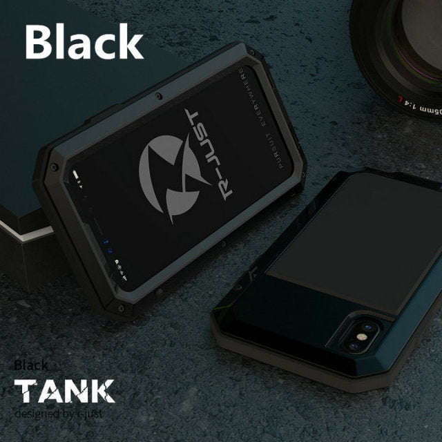 Heavy Duty Protection Armor Metal Aluminum phone Case for iPhone 13 11 12 mini Pro XS MAX SE XR X 6 6S 7 8 Plus Shockproof Cover freeshipping - Best iPhone Cases Accessories