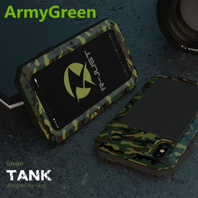 Heavy Duty Protection Armor Metal Aluminum phone Case for iPhone 13 11 12 mini Pro XS MAX SE XR X 6 6S 7 8 Plus Shockproof Cover freeshipping - Best iPhone Cases Accessories