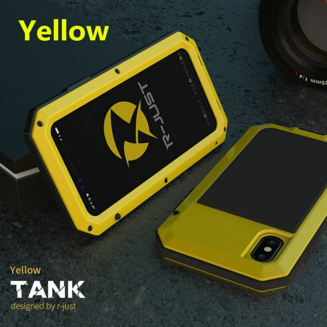 Heavy Duty Protection Armor Metal Aluminum phone Case for iPhone 13 11 12 mini Pro XS MAX SE XR X 6 6S 7 8 Plus Shockproof Cover freeshipping - Best iPhone Cases Accessories