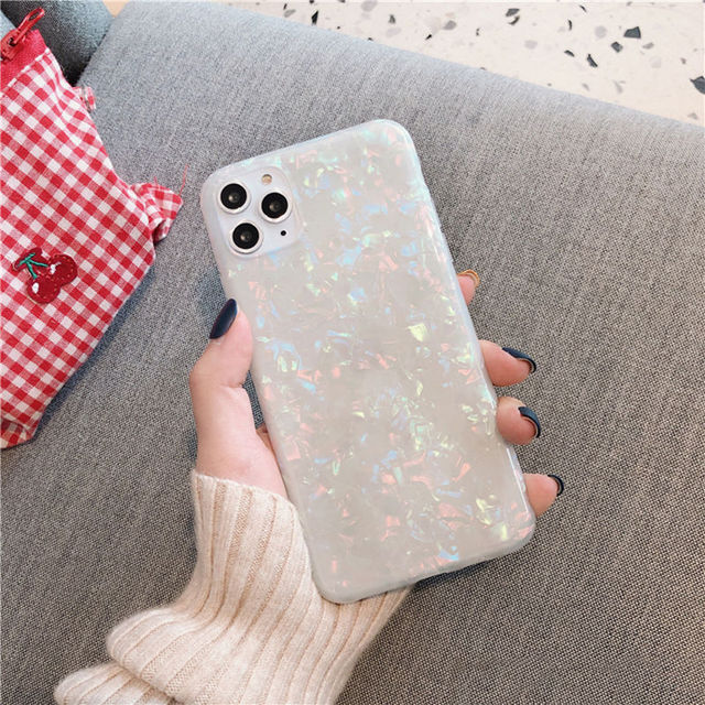 Glitter Dream Shell Pattern Case For iPhone 12 11 13 Pro Max XR XS Max X 8 7 Plus Soft IMD Silicone Cover For iPhone 11 12 Pro freeshipping - Best iPhone Cases Accessories