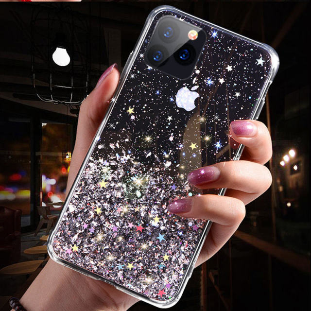 Luxury Bling Glitter Phone Case For iPhone 12 13 11 Pro X XS Max XR Silicon Cover For iPhone SE 2020 7 8 6 6S Plus Back cover freeshipping - Best iPhone Cases Accessories
