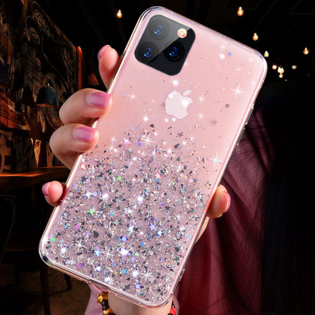 Luxury Bling Glitter Phone Case For iPhone 12 13 11 Pro X XS Max XR Silicon Cover For iPhone SE 2020 7 8 6 6S Plus Back cover freeshipping - Best iPhone Cases Accessories