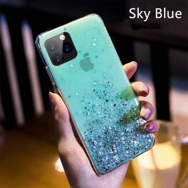 Luxury Bling Glitter Phone Case For iPhone 12 13 11 Pro X XS Max XR Silicon Cover For iPhone SE 2020 7 8 6 6S Plus Back cover freeshipping - Best iPhone Cases Accessories