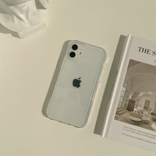 Retro Colorful Brown Green Black Trasparent Phone Case For iPhone 13 12 11 Pro Max XR X XS Max 8 7Plus SE Clear Soft TPU Cover freeshipping - Best iPhone Cases Accessories
