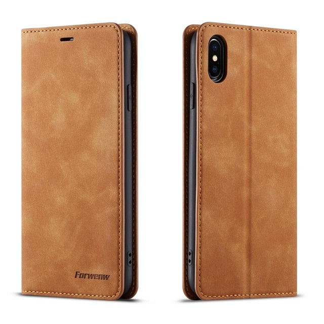 Ultra Thin Leather Case for iPhone 13 12 Mini 11 Pro XS Max XR 8 7 6s 6 Plus SE 2020 Suede Magnetic Flip Cover Phone Wallet Bag freeshipping - Best iPhone Cases Accessories