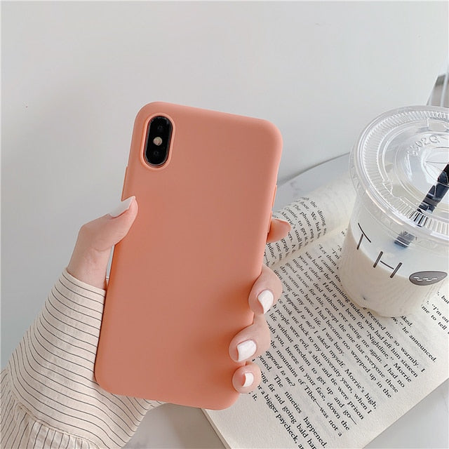 Fruity Color Ultra Thin Stylish Color Case For iPhone Colorful Matte Silicone soft TPU Cover freeshipping - Best iPhone Cases Accessories