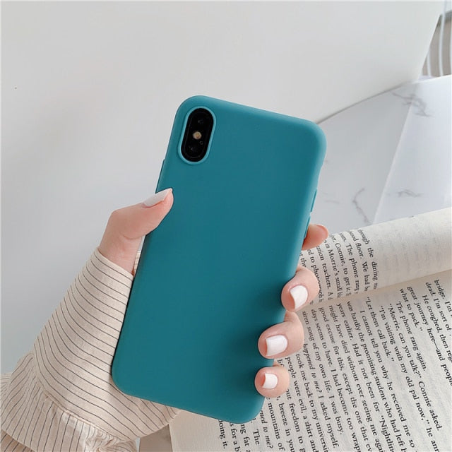 Fruity Color Ultra Thin Stylish Color Case For iPhone Colorful Matte Silicone soft TPU Cover freeshipping - Best iPhone Cases Accessories