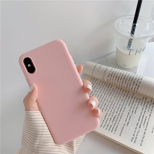 Fruity Color Ultra Thin Stylish Color Case For iPhone Colorful Matte Silicone soft TPU Cover freeshipping - Best iPhone Cases Accessories