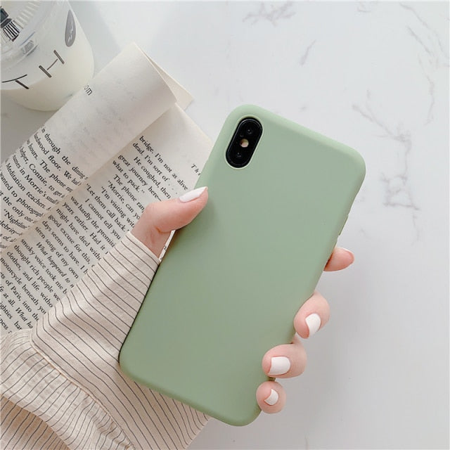 Fruity Color Ultra Thin Stylish Color Case For iPhone Colorful Matte Silicone soft TPU Cover freeshipping - Best iPhone Cases Accessories