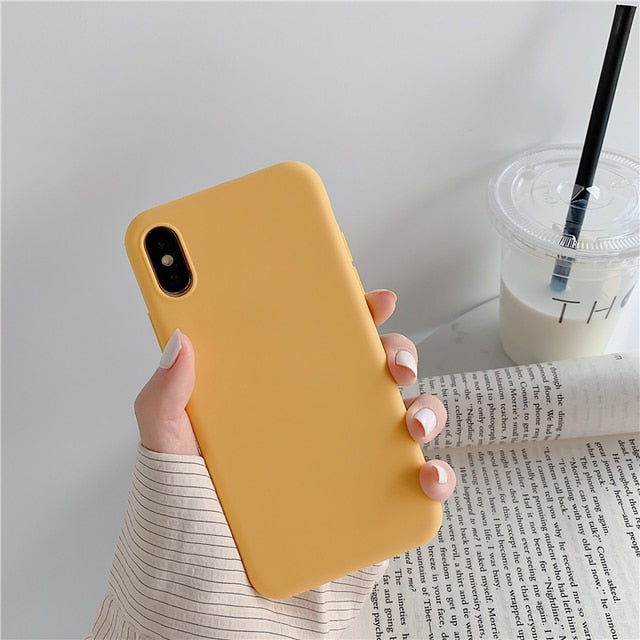 Fruity Color Ultra Thin Stylish Color Case For iPhone Colorful Matte Silicone soft TPU Cover freeshipping - Best iPhone Cases Accessories