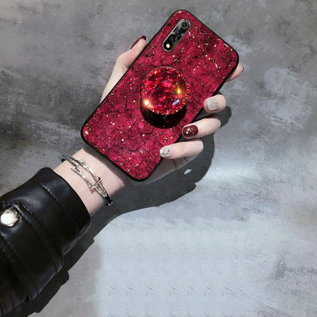 DIY crystal holder Stand+Hairball+Strap Phone case For iPhone 13 11 PRO MAX 8 7 Plus XSMAX XR 12 ProMax Bling Glitter TPU Coque freeshipping - Best iPhone Cases Accessories