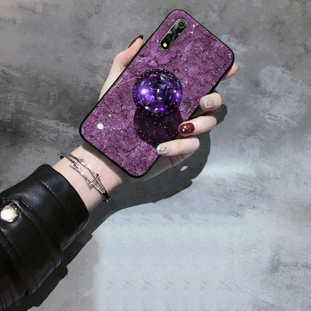 DIY crystal holder Stand+Hairball+Strap Phone case For iPhone 13 11 PRO MAX 8 7 Plus XSMAX XR 12 ProMax Bling Glitter TPU Coque freeshipping - Best iPhone Cases Accessories