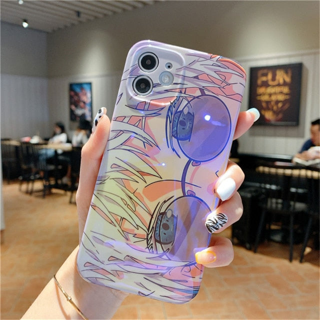 Hot Serial Anime Jujutsu Kaisen Gojo Satoru Phone Case for iphone 13 Pro Max 12 11 X Xs XR 7 8 Plus Blu-ray Soft Silicon Cover freeshipping - Best iPhone Cases Accessories