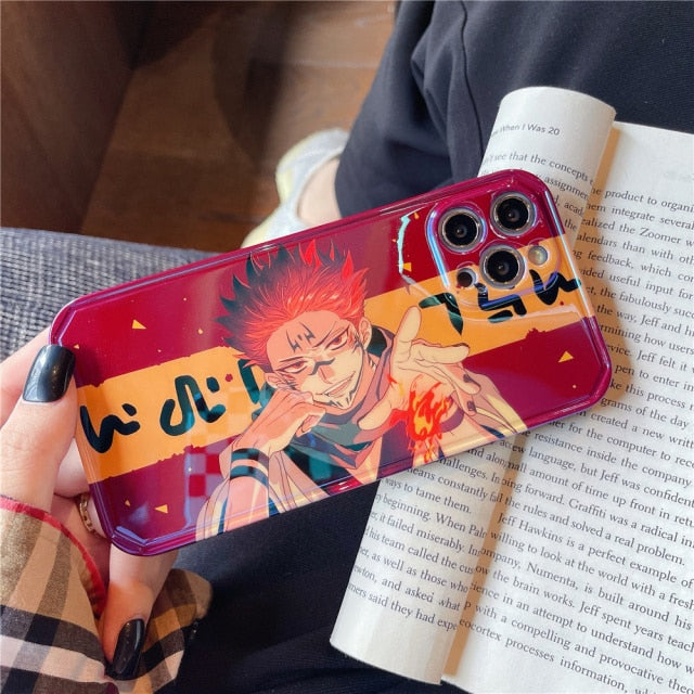 Hot Serial Anime Jujutsu Kaisen Gojo Satoru Phone Case for iphone 13 Pro Max 12 11 X Xs XR 7 8 Plus Blu-ray Soft Silicon Cover freeshipping - Best iPhone Cases Accessories