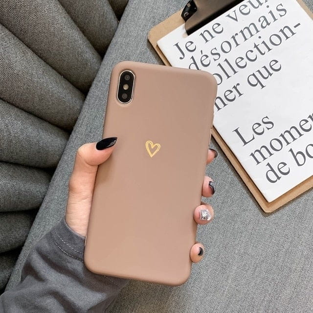 For iPhone 6 6s 7 8 Plus X XR XS MAX iPhone 13 12 11 Pro Max case Ultra-thin soft heart-shaped pattern silicone protective case freeshipping - Best iPhone Cases Accessories