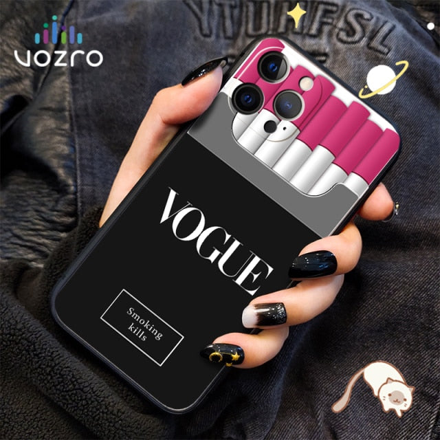 For Apple iPhone 11 12 13 Pro Max 6s 7 8 Plus XR XS SE 2020 Case For Samsung Galaxy S20 A51 71 52 72 Luxury VOGUE Silicone Cover freeshipping - Best iPhone Cases Accessories