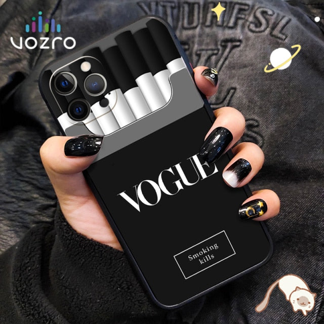 For Apple iPhone 11 12 13 Pro Max 6s 7 8 Plus XR XS SE 2020 Case For Samsung Galaxy S20 A51 71 52 72 Luxury VOGUE Silicone Cover freeshipping - Best iPhone Cases Accessories